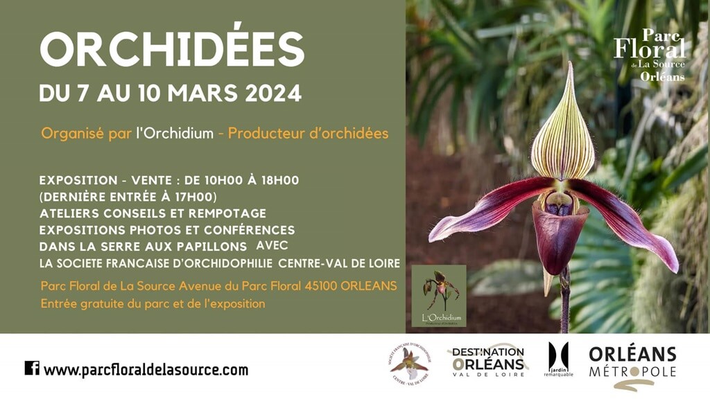 Exposition d'orchidées parc floral Orléans - mars 2024