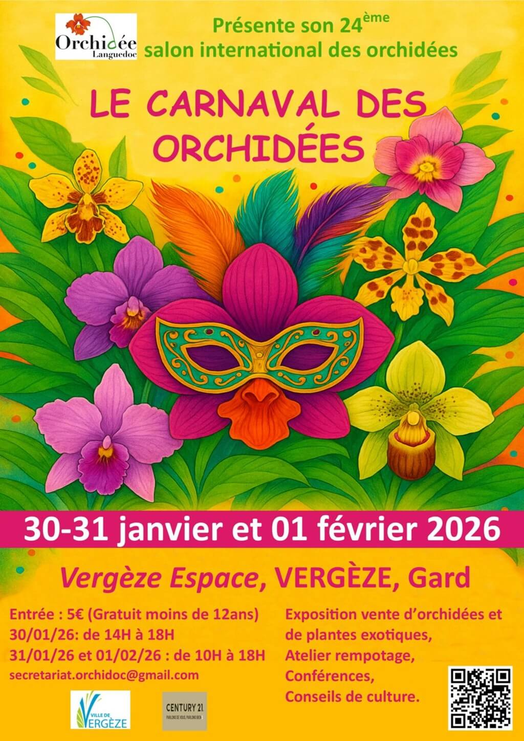 Exposition d'orchidées à Vergèze - janv.-fev. 2026